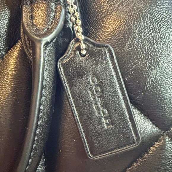 Coach Rowan Black Nappa Leather Quilted - Picture 10 of 10